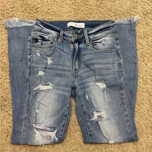 Kancan blue distressed skinny jeans